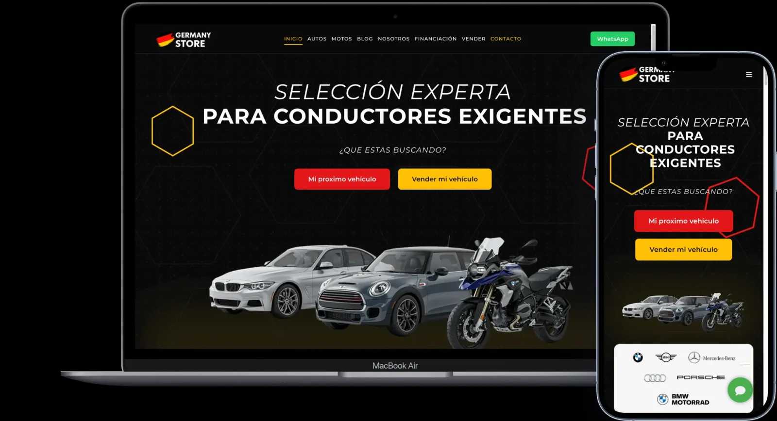 Germany Store — Ecosistema digital para un concesionario premium en Bogotá